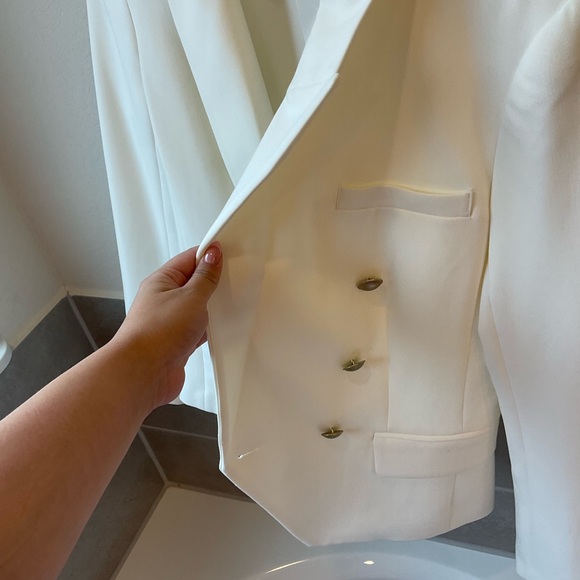 L'AGENCE  White Blazer size 6 - Picture 5 of 9